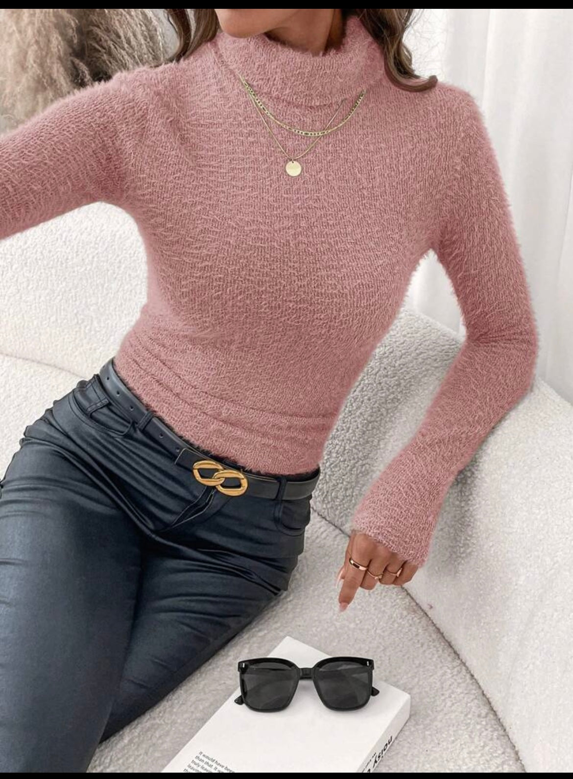 Women Fur/ Soft Turtleneck