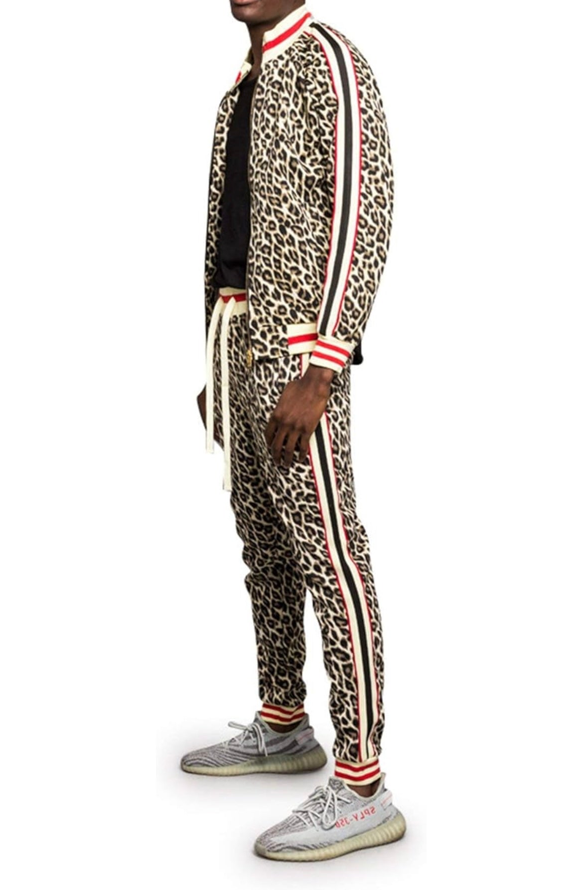 Men Cheetah Print Jogger Set