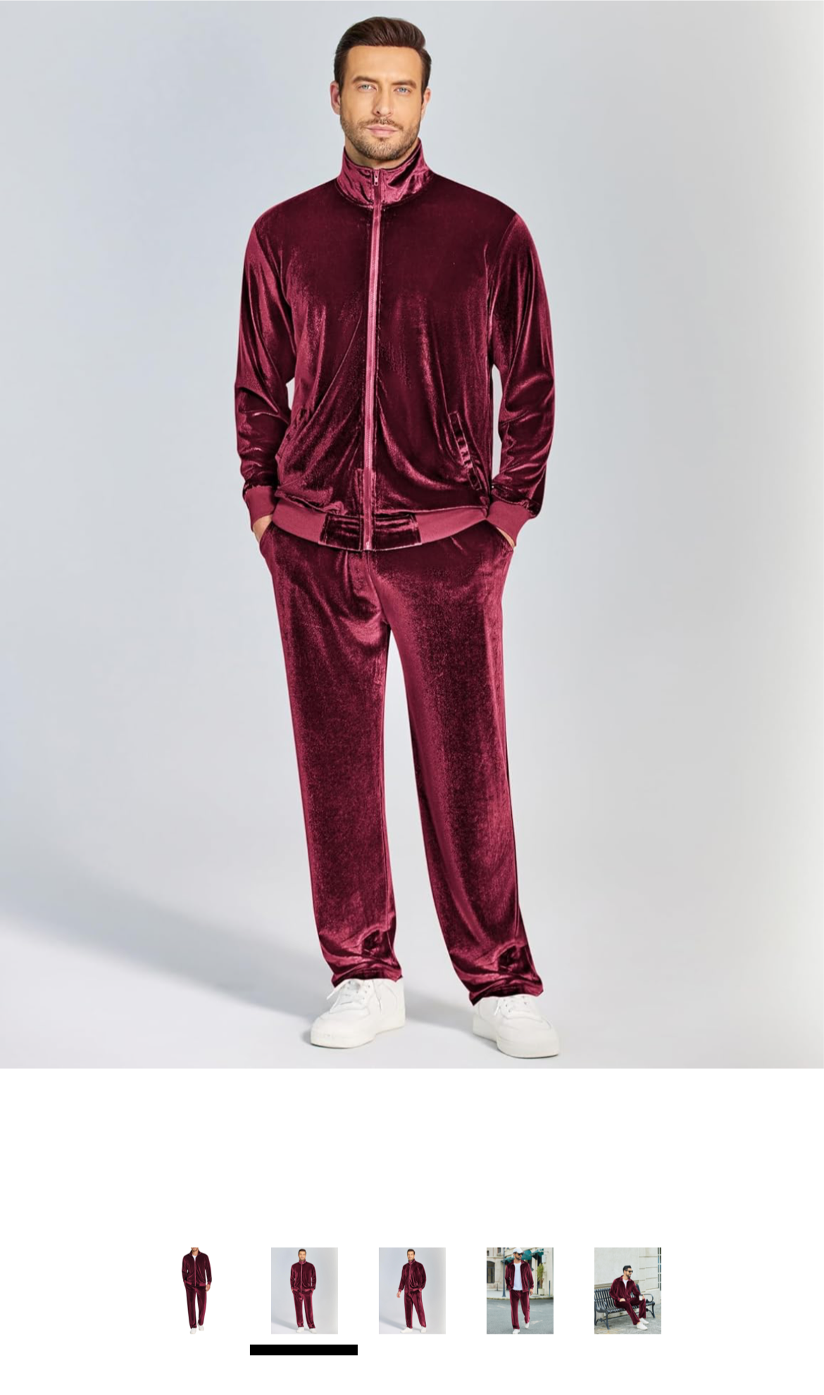 Men Velvet Jogger Set