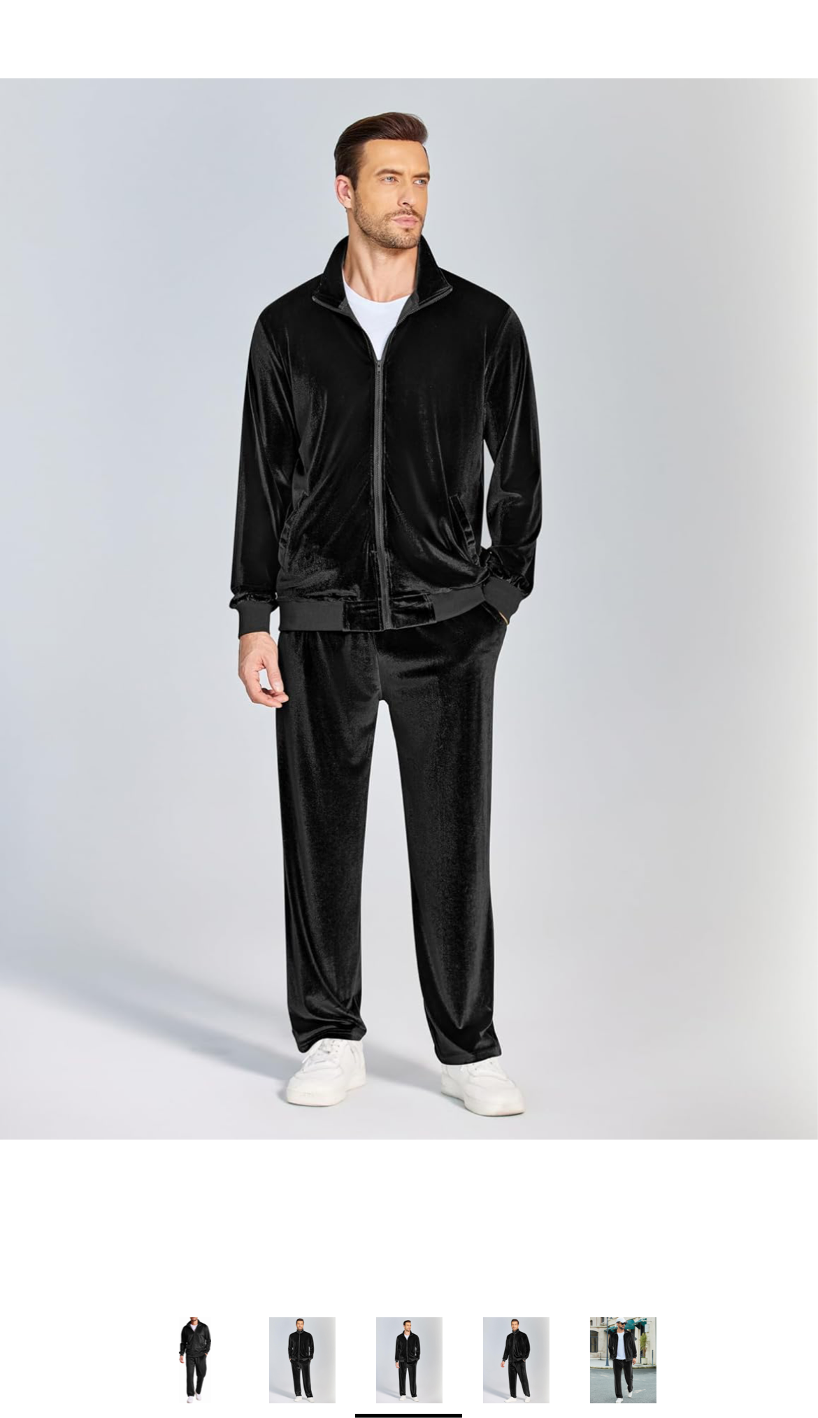 Men Velvet Jogger Set