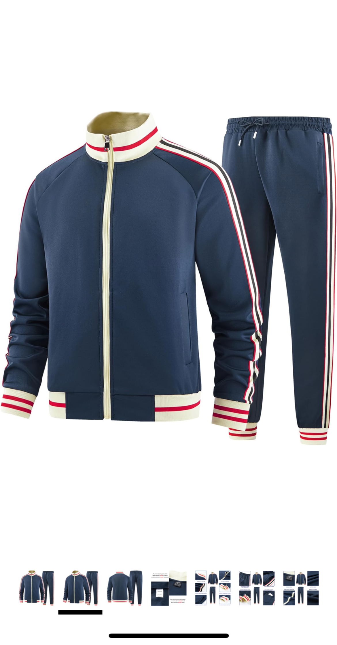 Men Solid Color Jogger Set