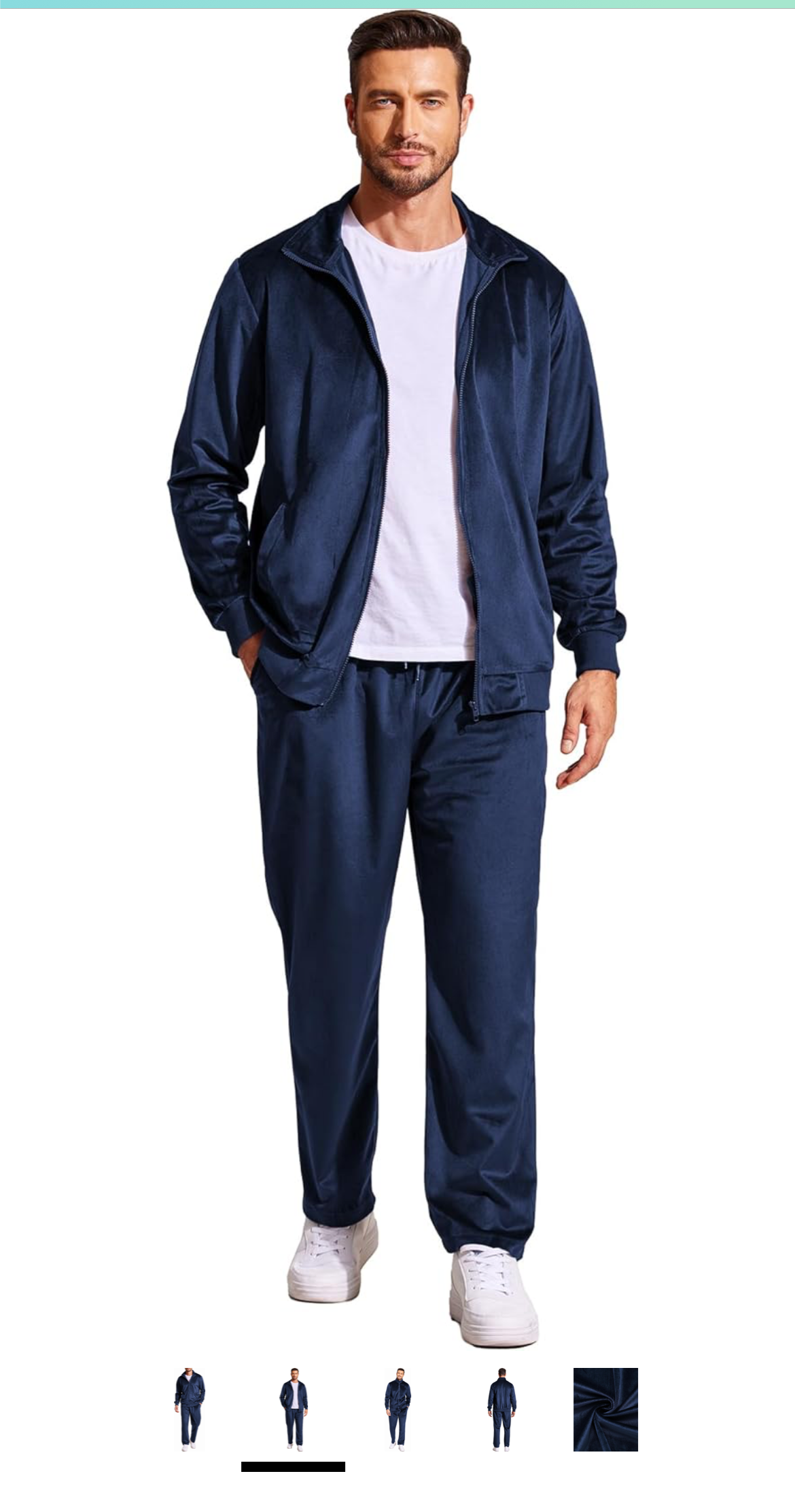 Men Velvet Jogger Set