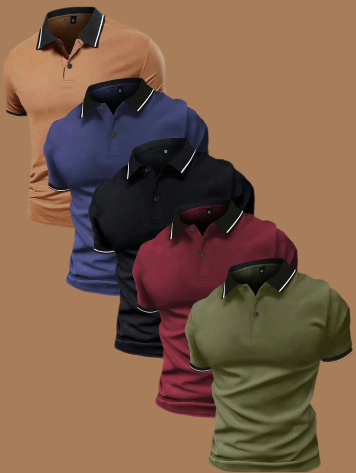 Men Short Sleeve
Collared Polo Shirt Bundle.