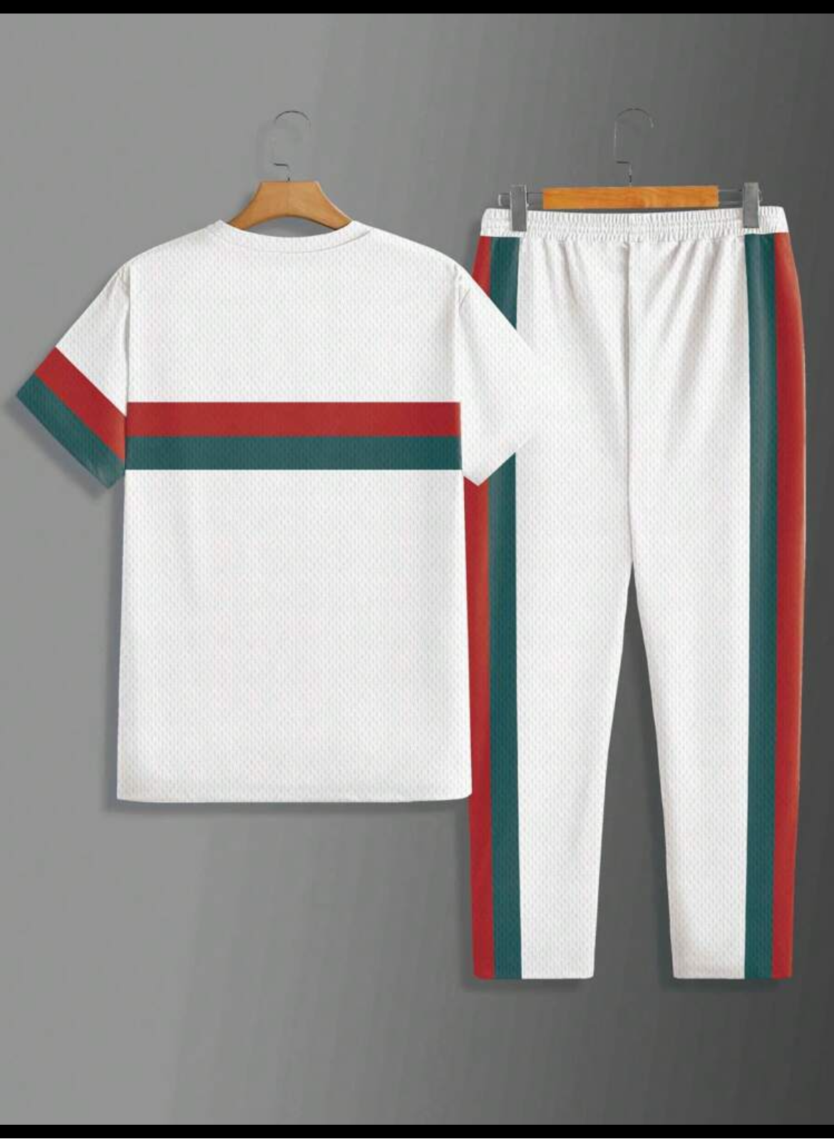 Men Stripe Jogger Set