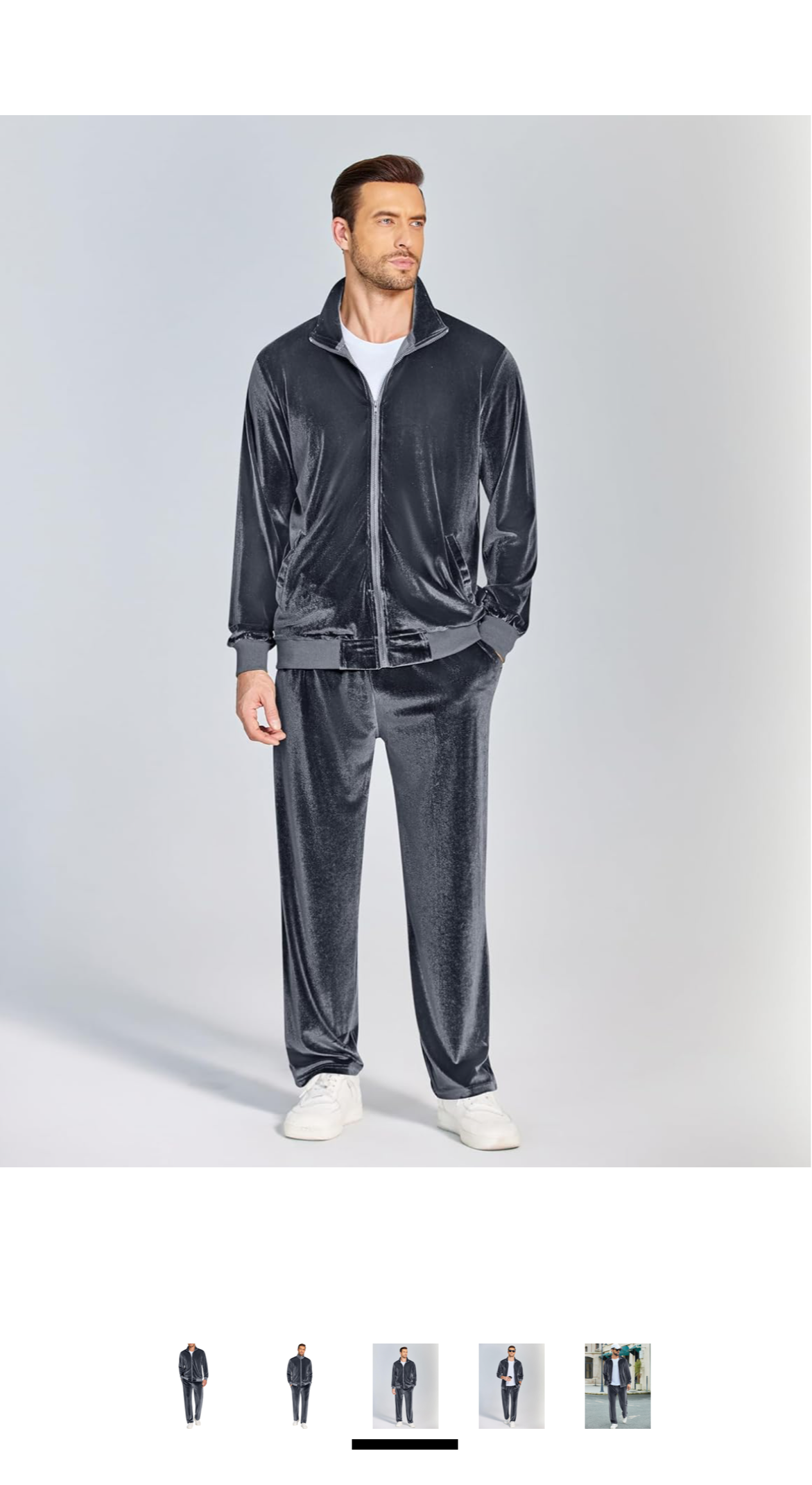 Men Velvet Jogger Set