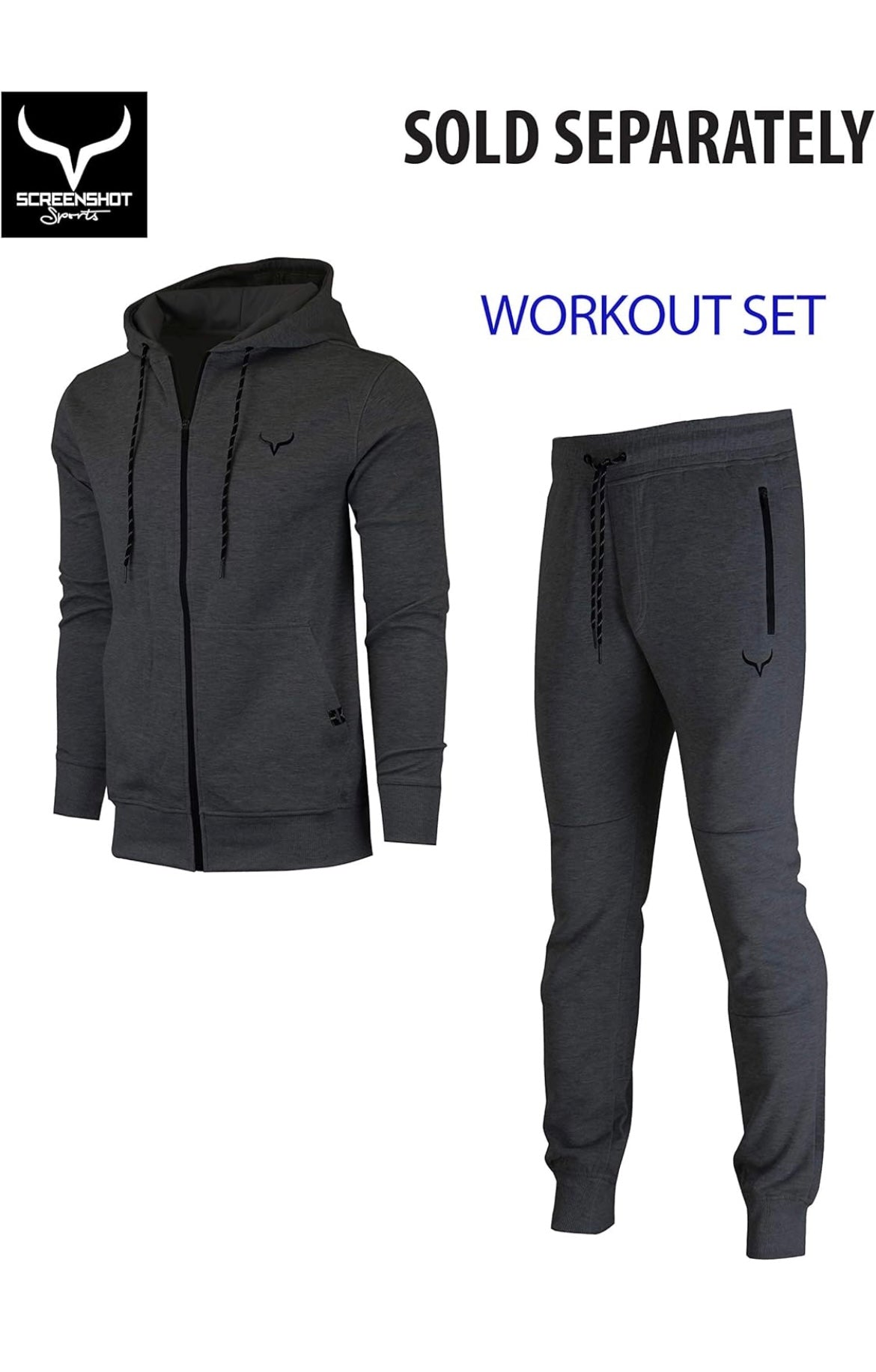 Men Solid Color Winter Jogger Set