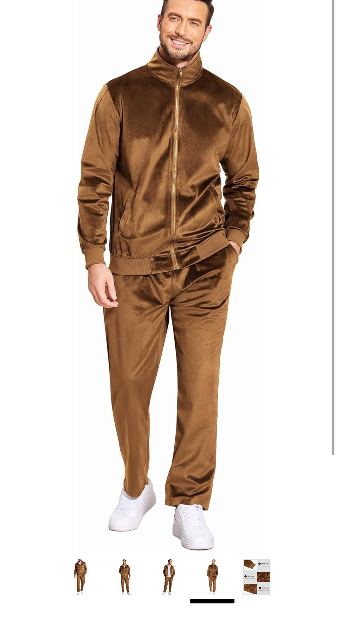 Men Velvet Jogger Set