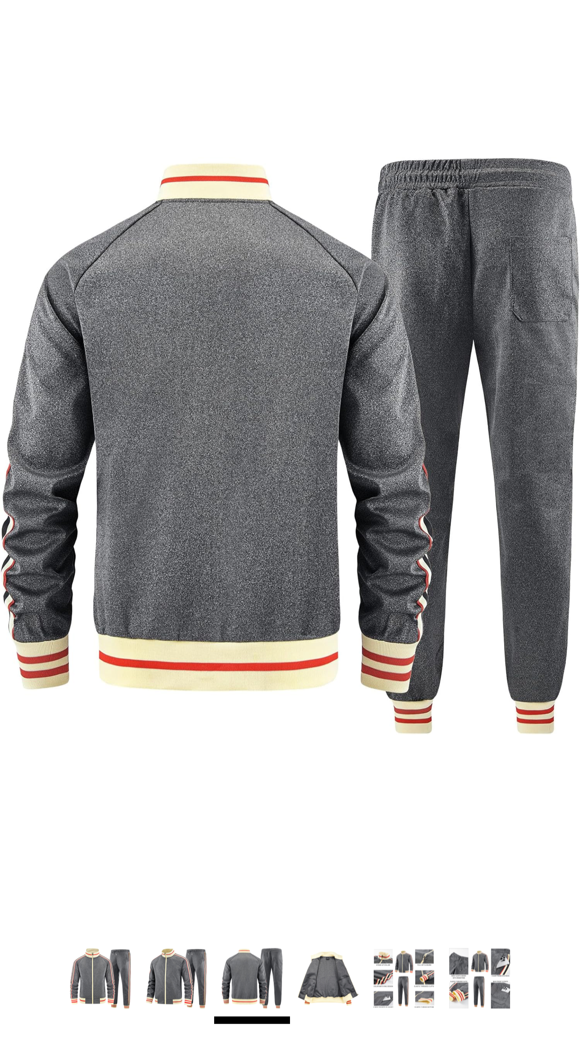 Men Solid Color Jogger Set