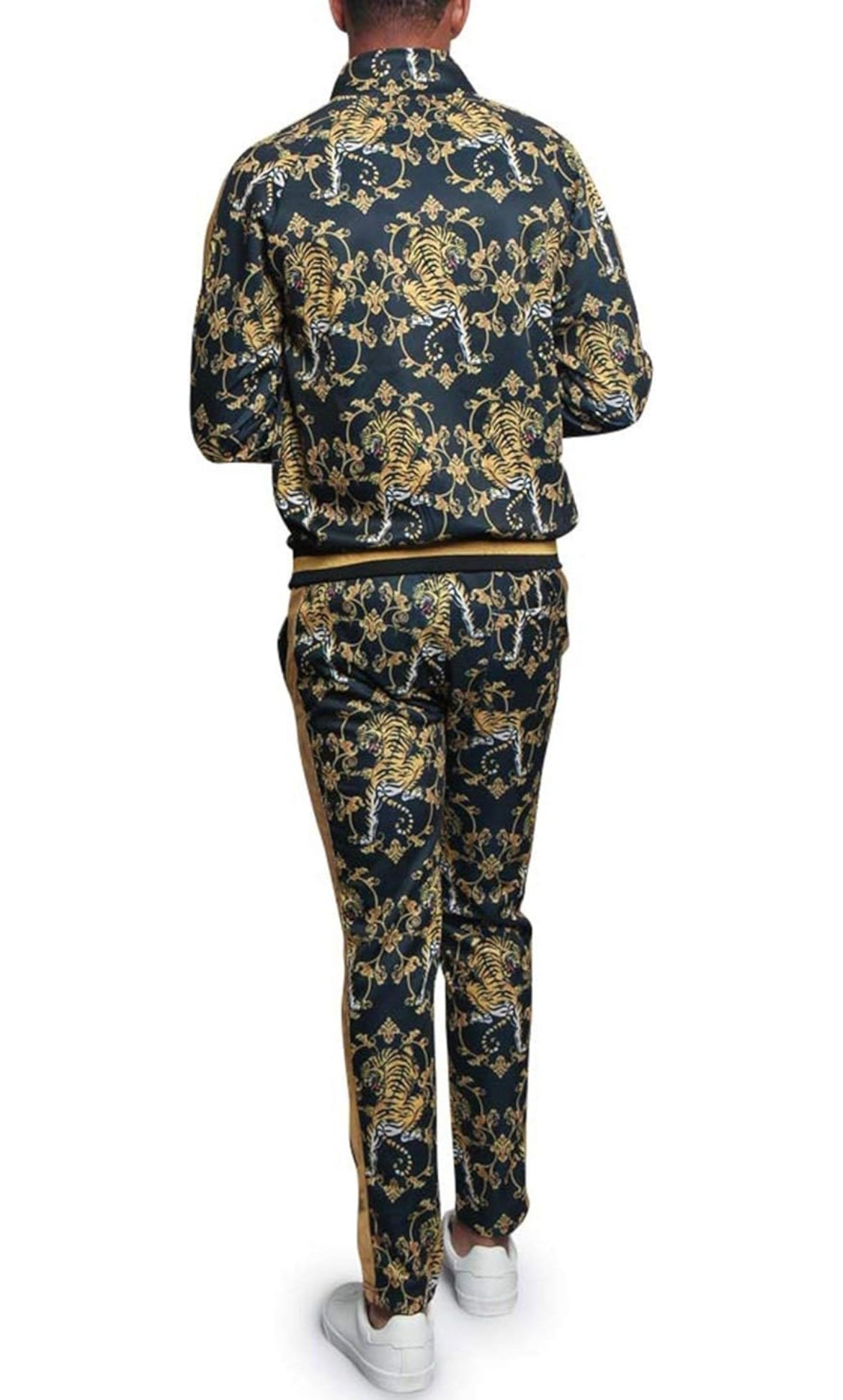 Men Tiger Print Jogger Set