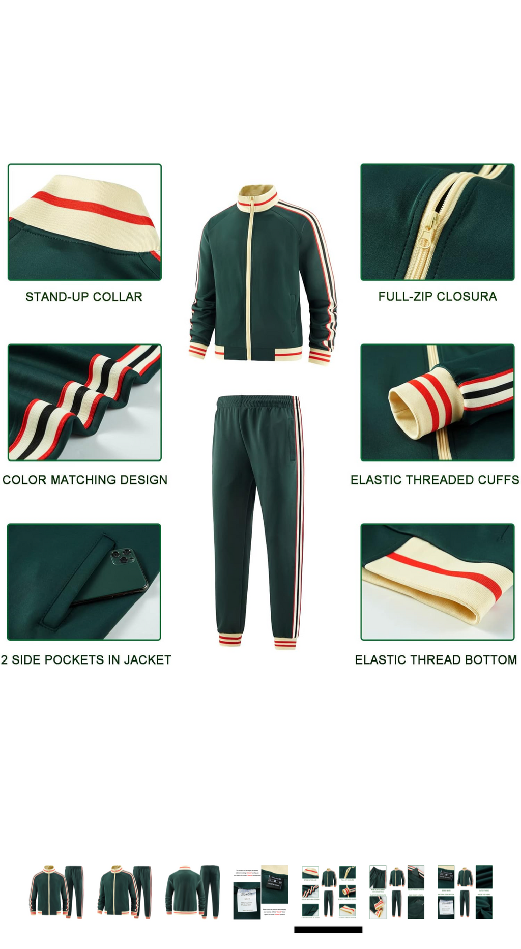 Men Solid Color Jogger Set