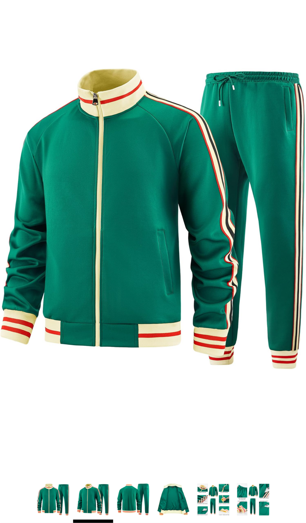 Men Solid Color Jogger Set