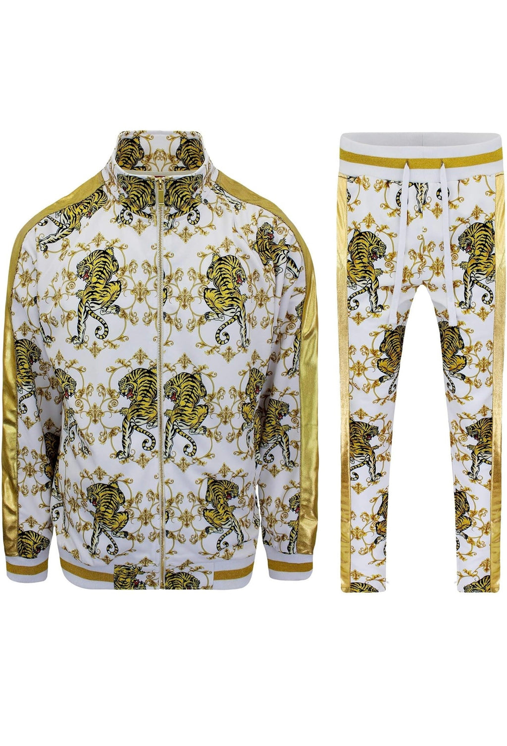 Men Tiger Print Jogger Set