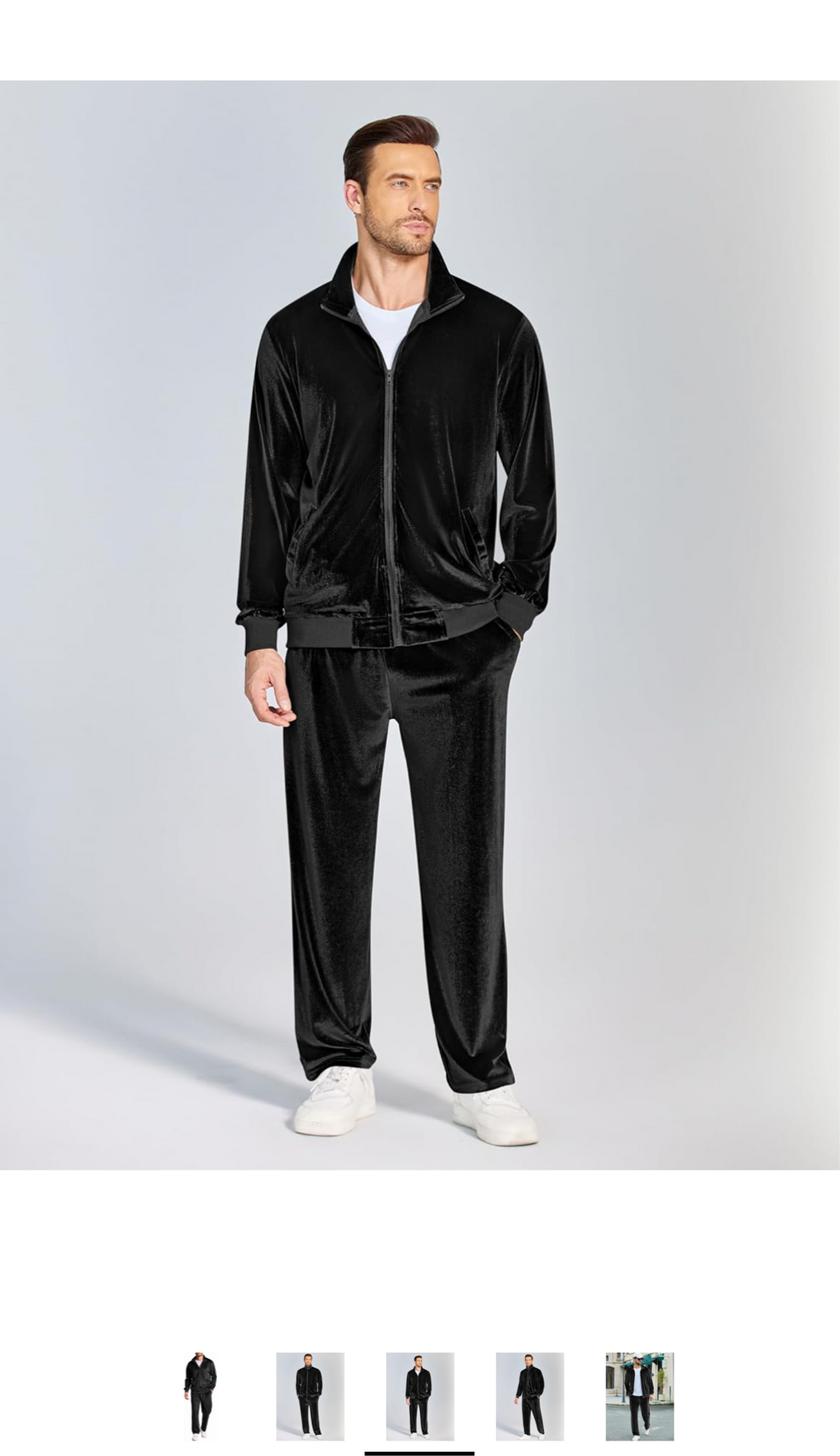 Men Velvet Jogger Set