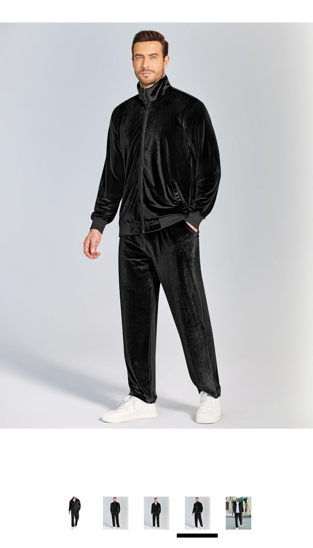 Men Velvet Jogger Set