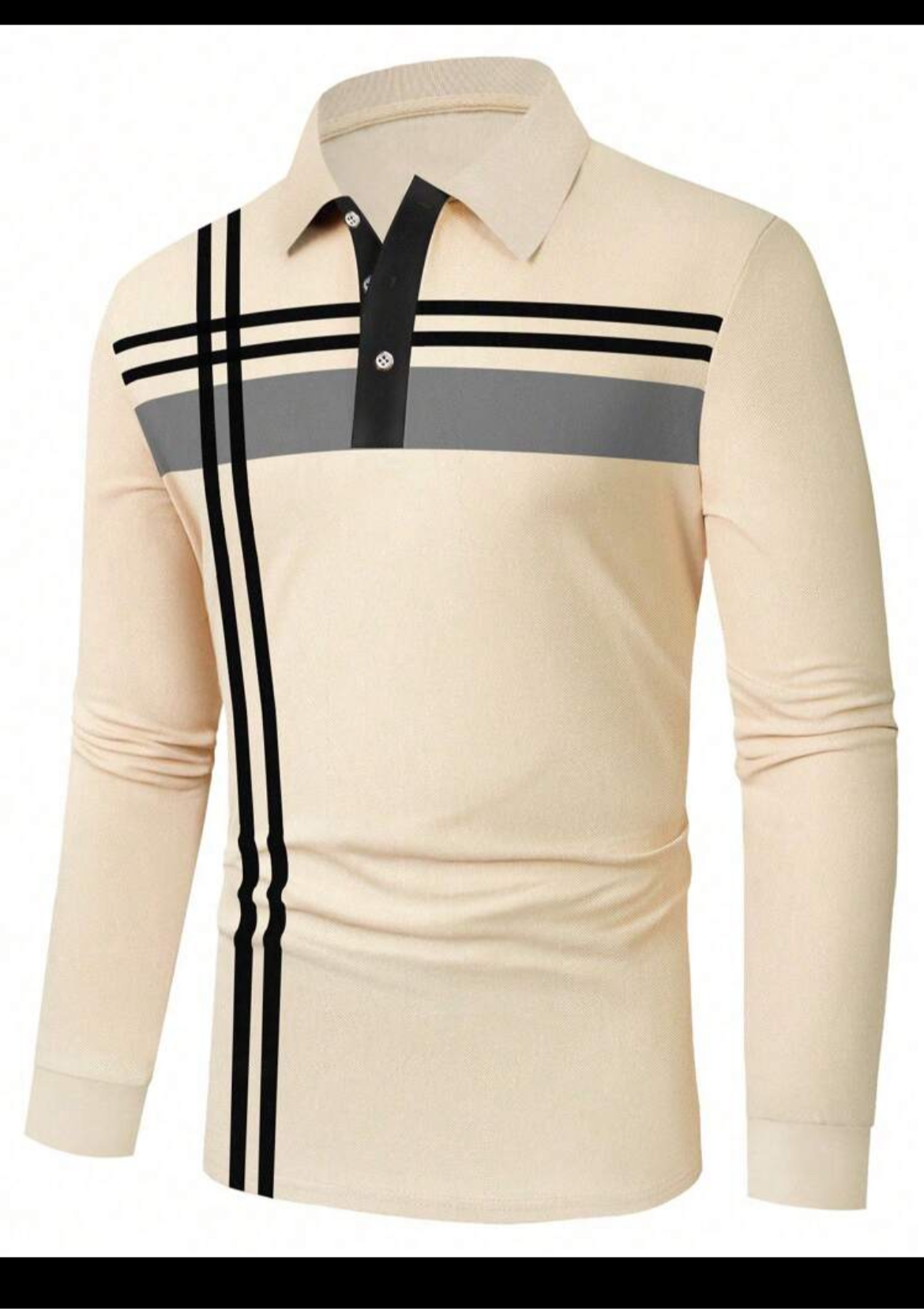 Men Fashion Casual Collar Longsleeve Shirt