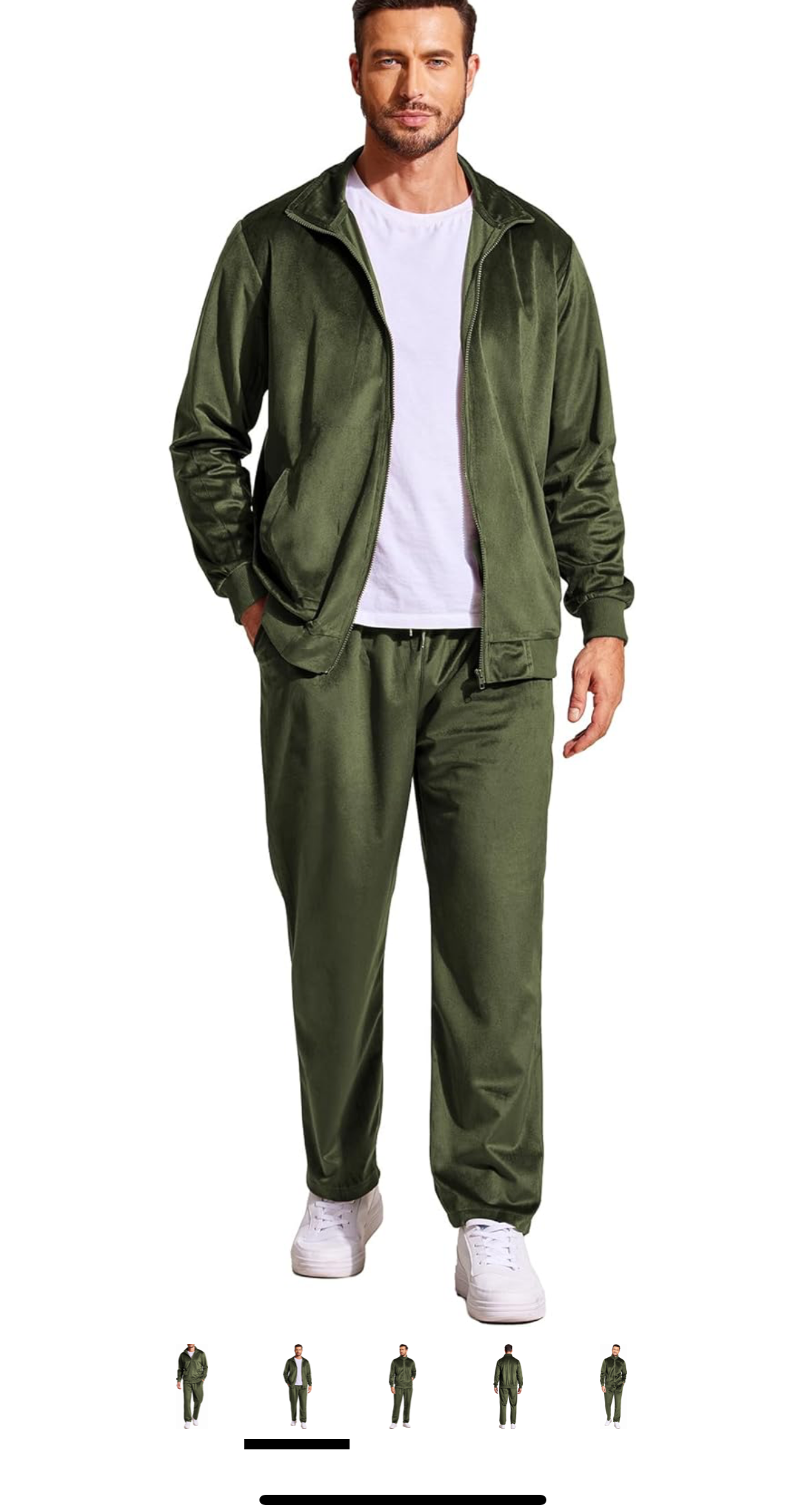 Men Velvet Jogger Set