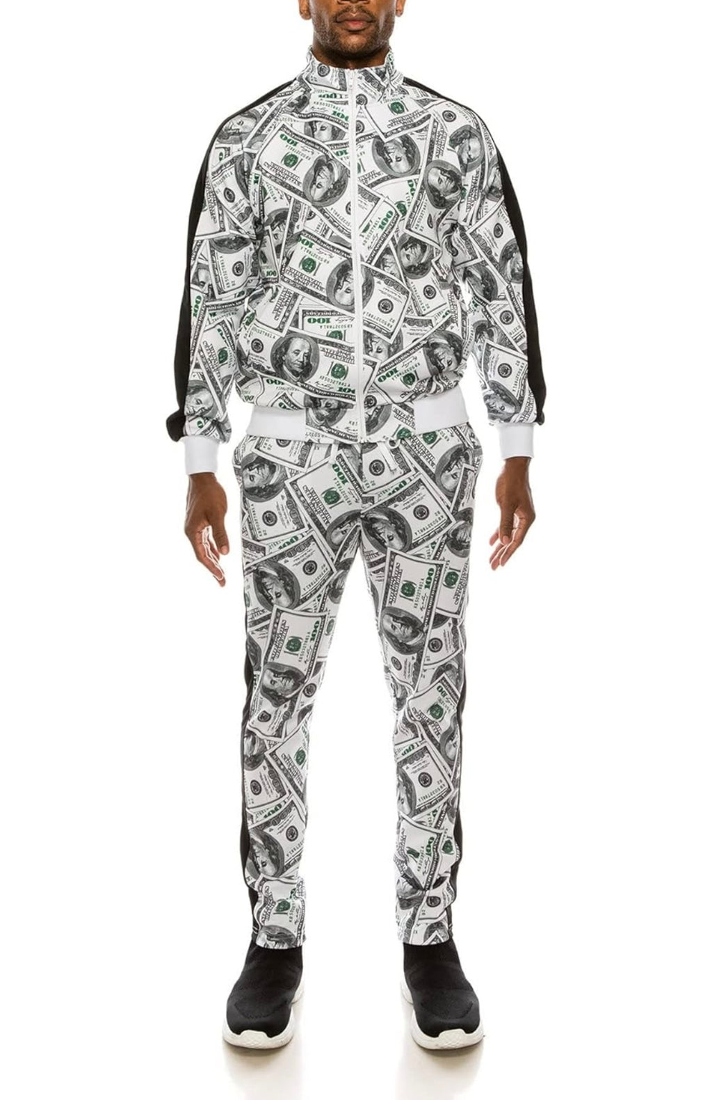 Men Money Print Jogger Set