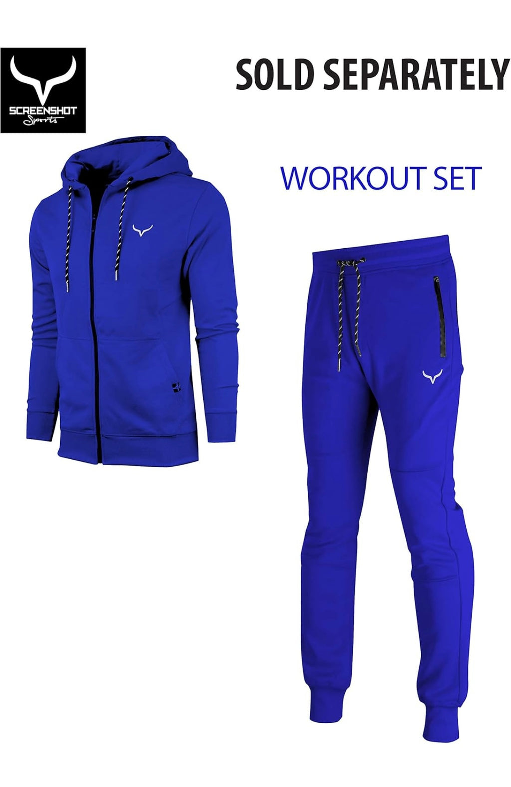 Men Solid Color Winter Jogger Set