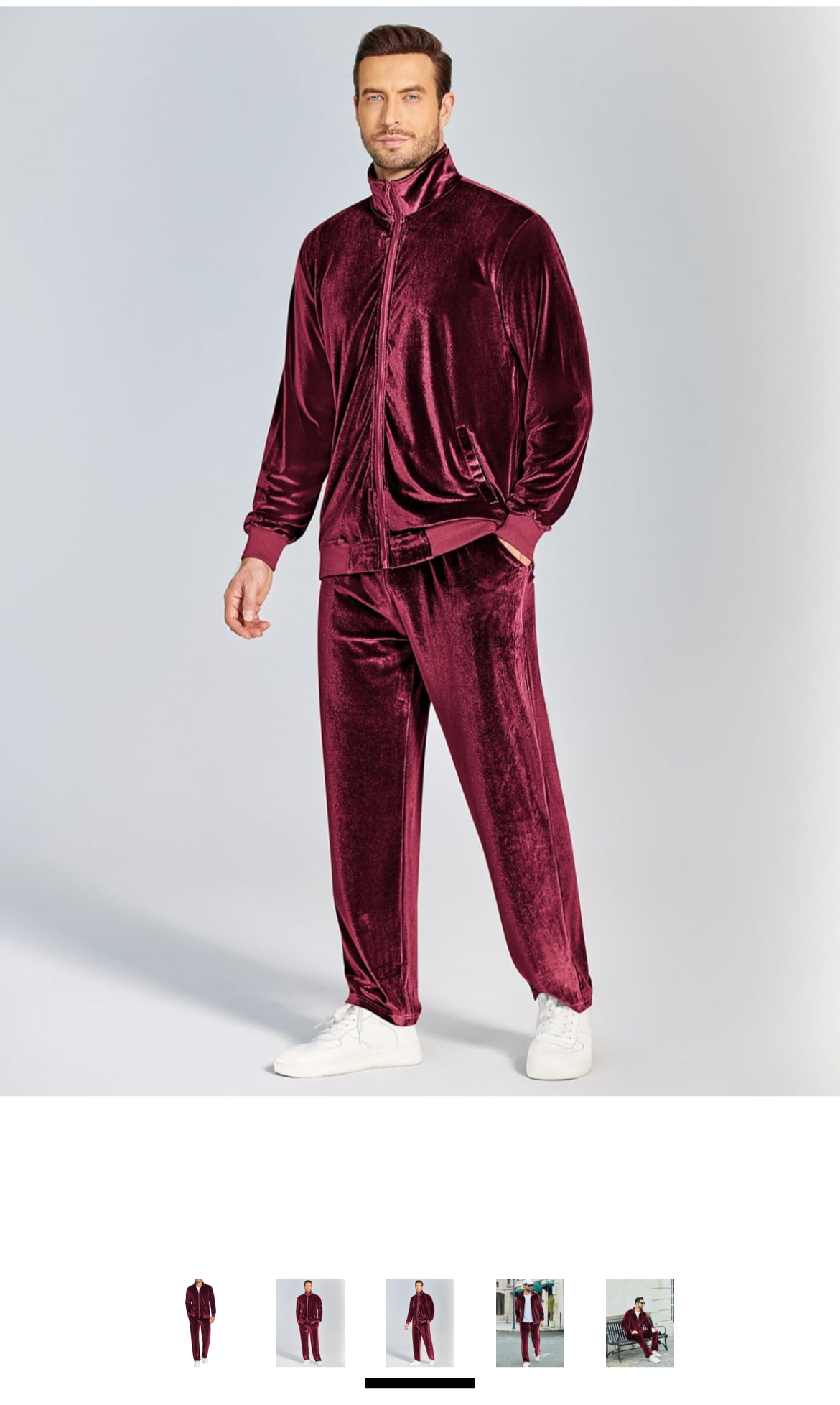 Men Velvet Jogger Set