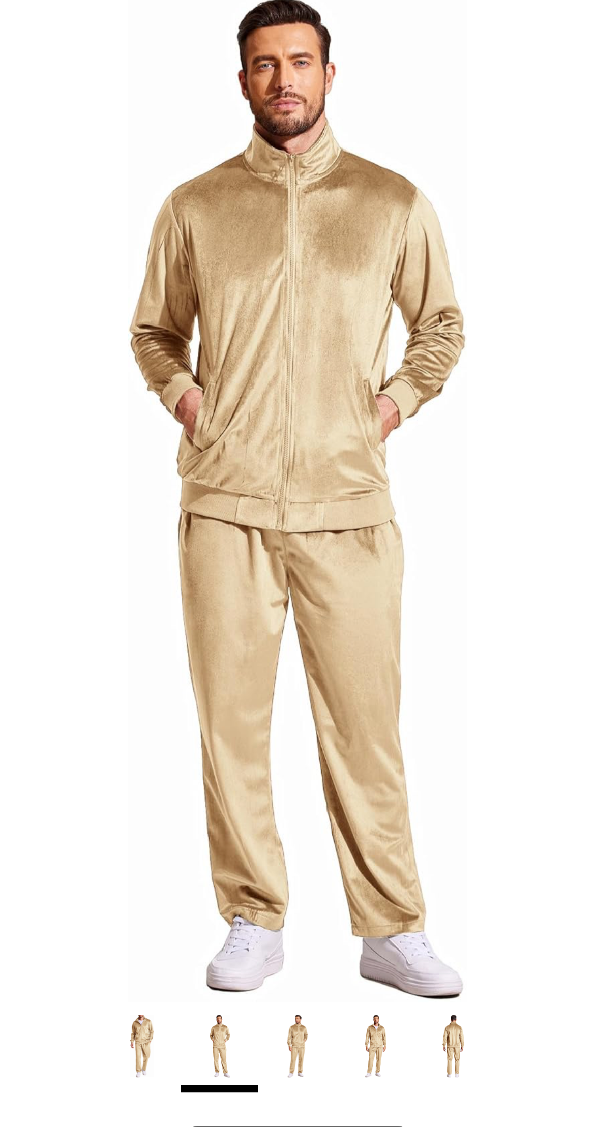 Men Velvet Jogger Set