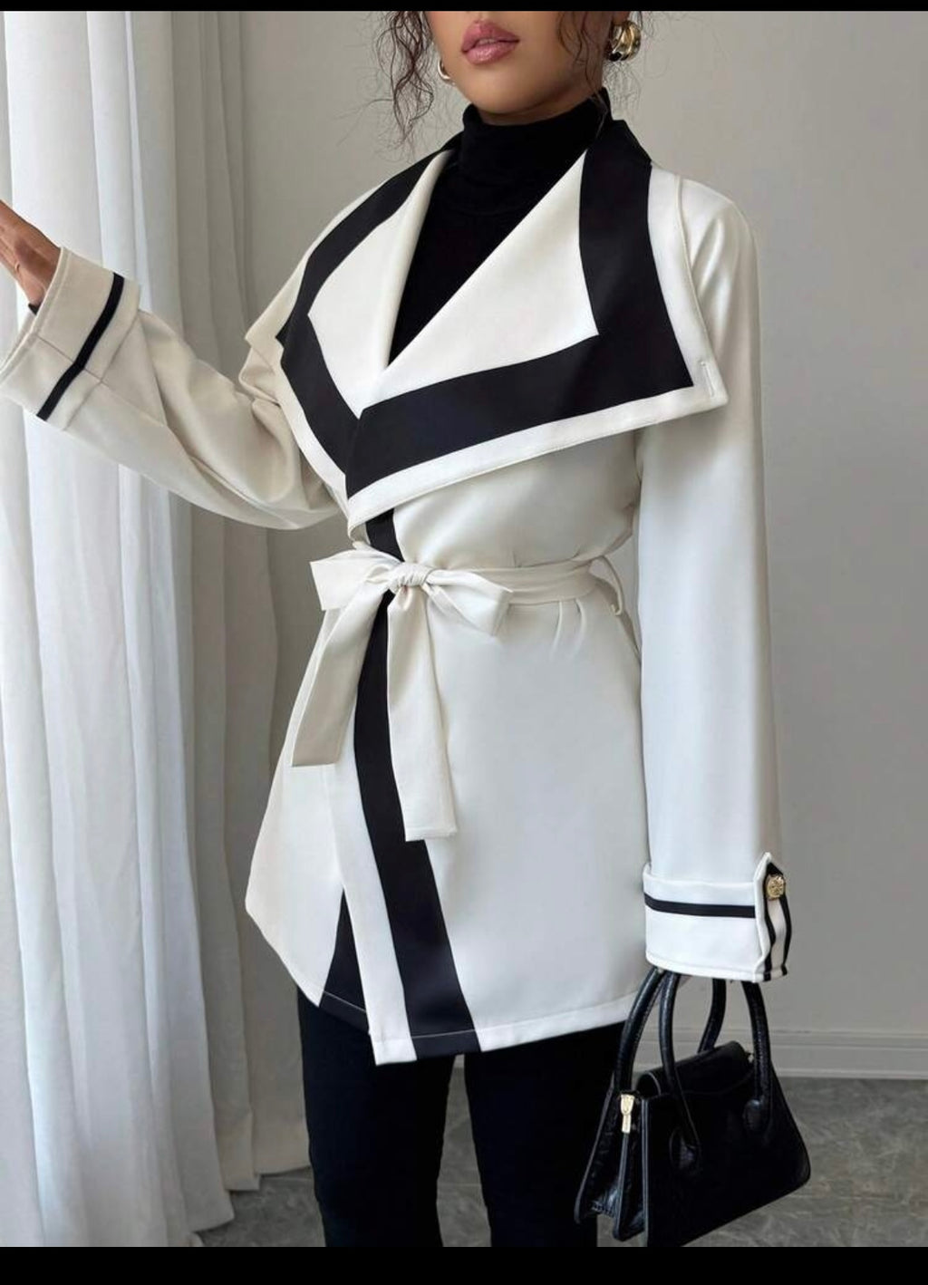 Women Elegant Sophisticated Wrap Jacket