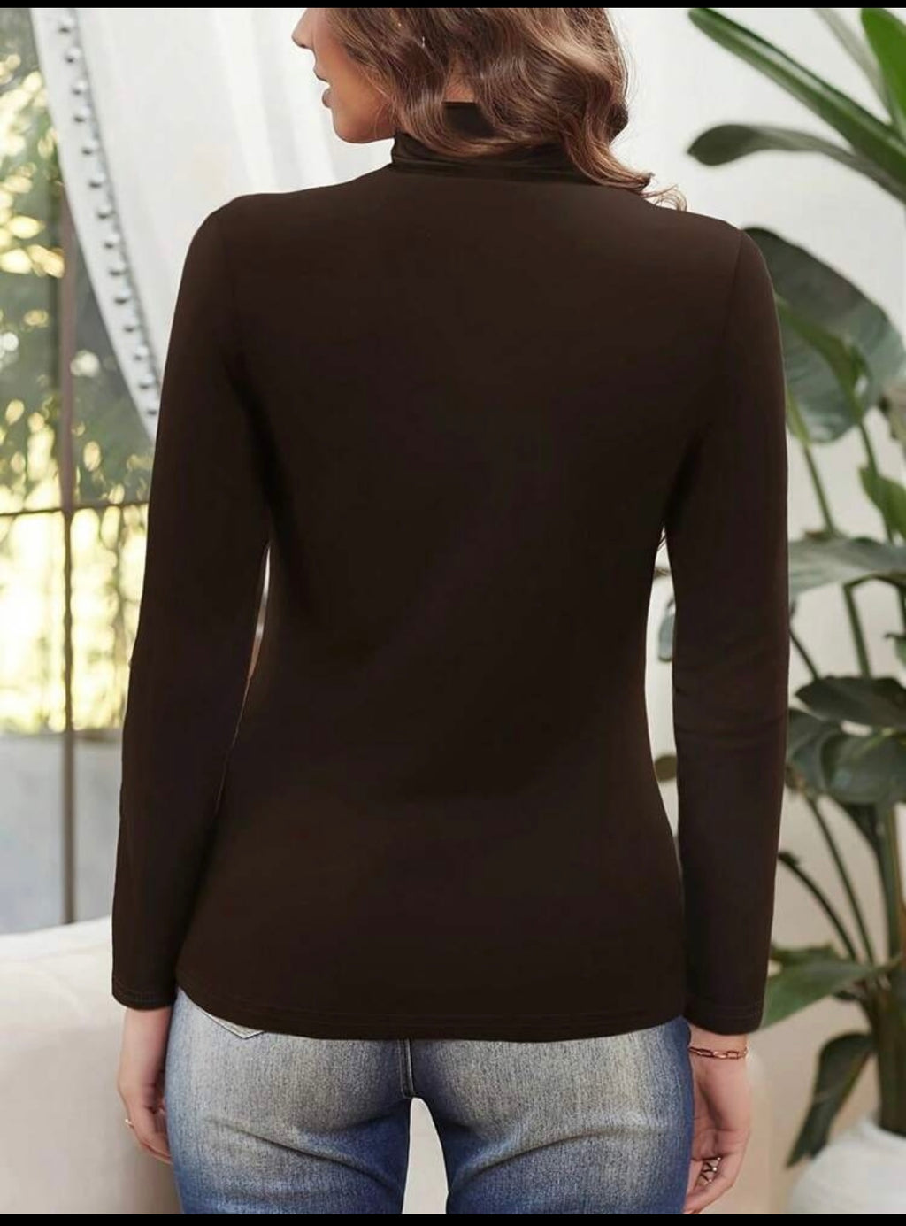 Women Sophisticated Solid Color Turtleneck