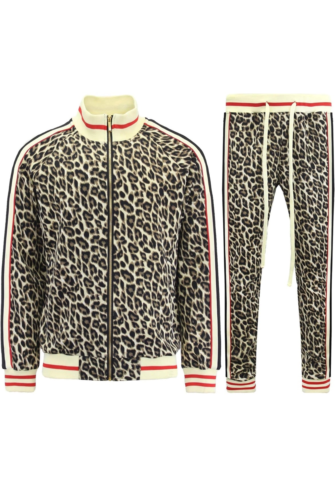 Men Cheetah Print Jogger Set