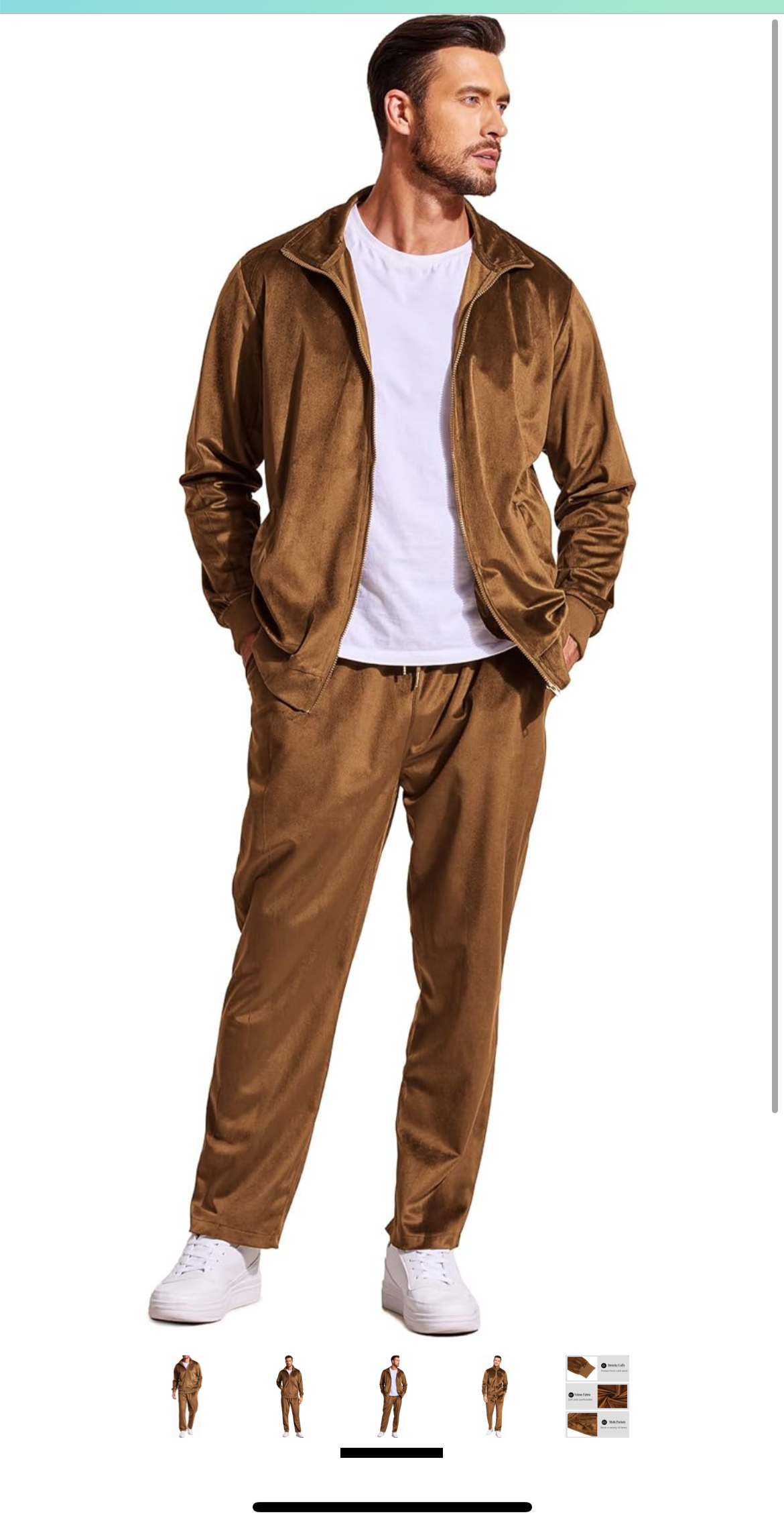 Men Velvet Jogger Set