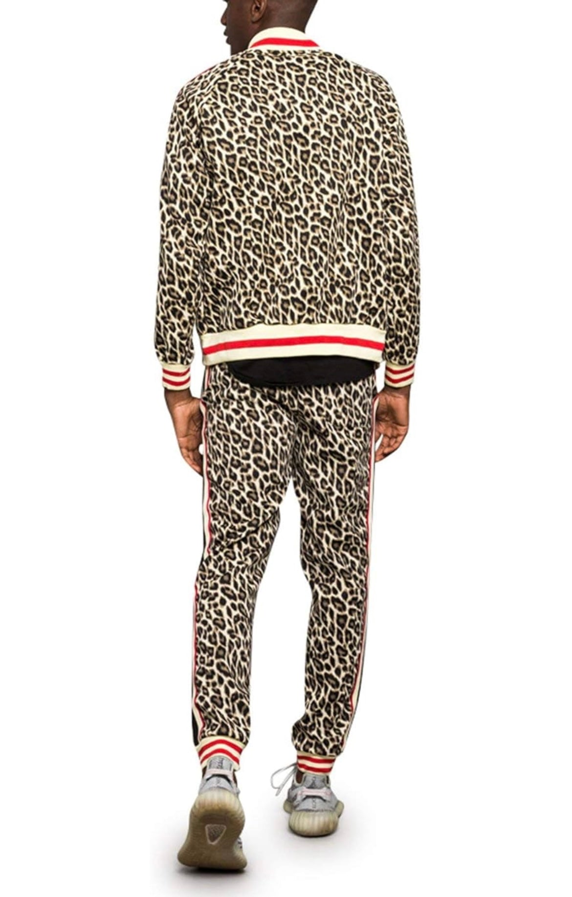 Men Cheetah Print Jogger Set