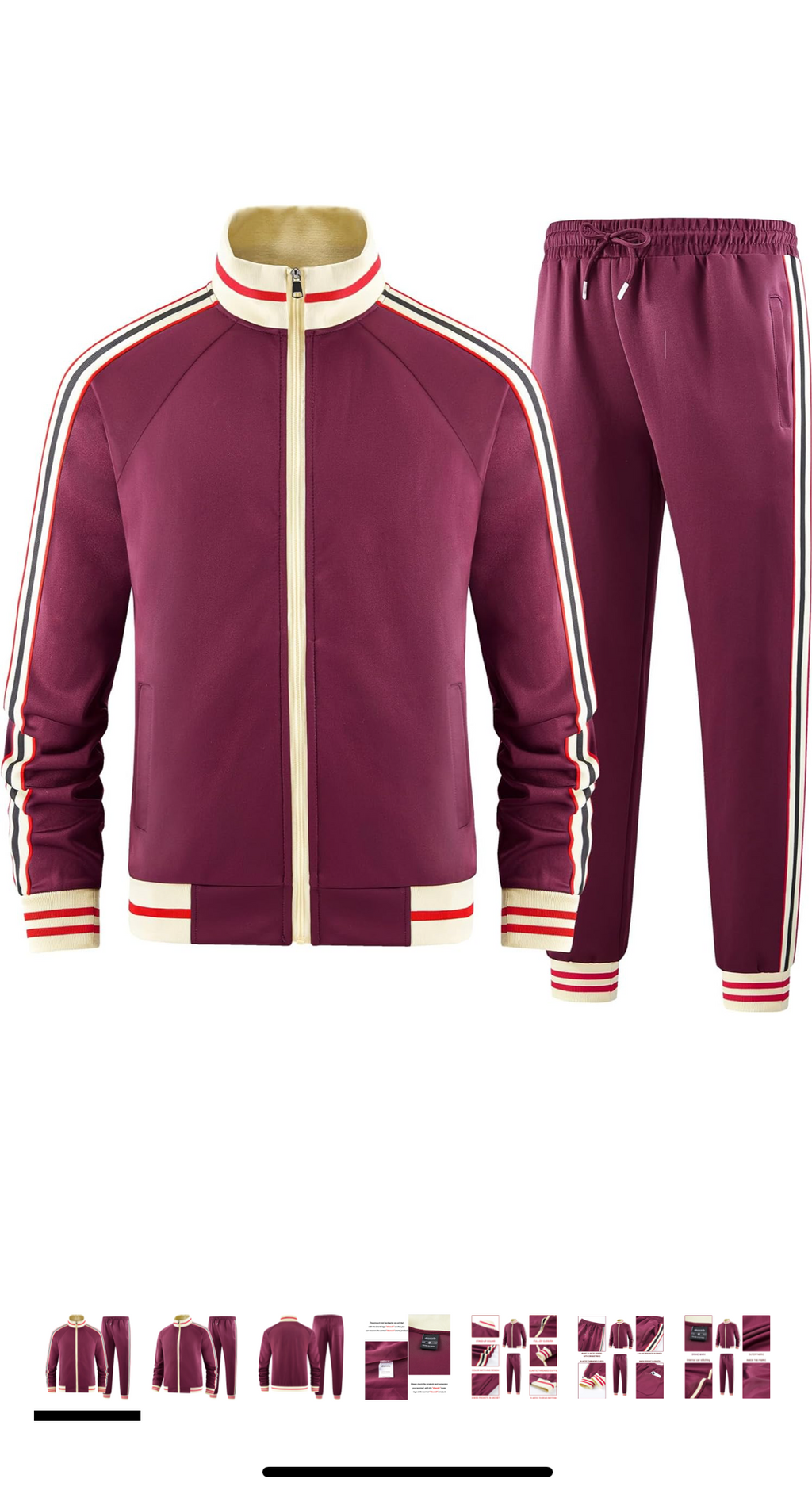 Men Solid Color Jogger Set