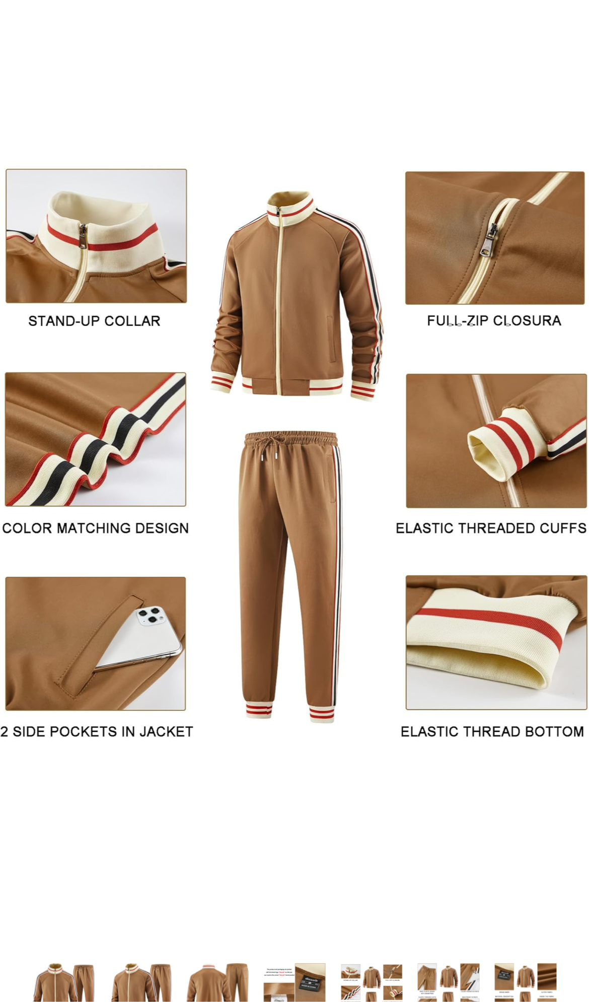 Men Solid Color Jogger Set