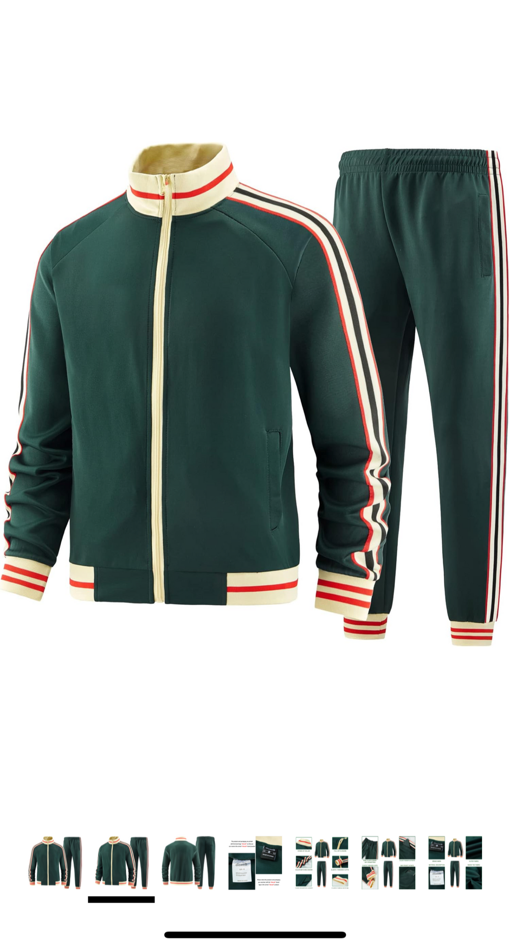 Men Solid Color Jogger Set