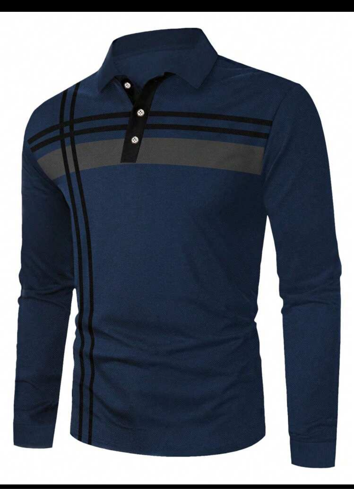 Men Fashion Casual Collar Longsleeve Shirt