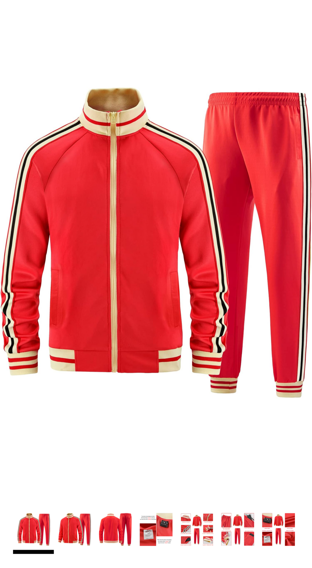 Men Solid Color Jogger Set