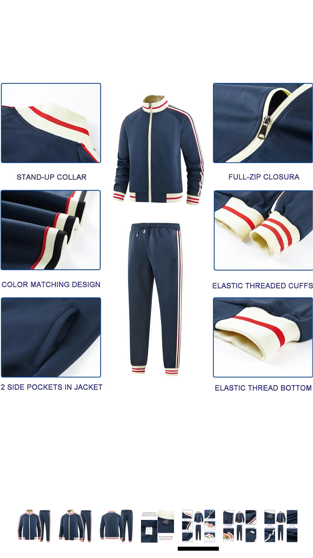 Men Solid Color Jogger Set