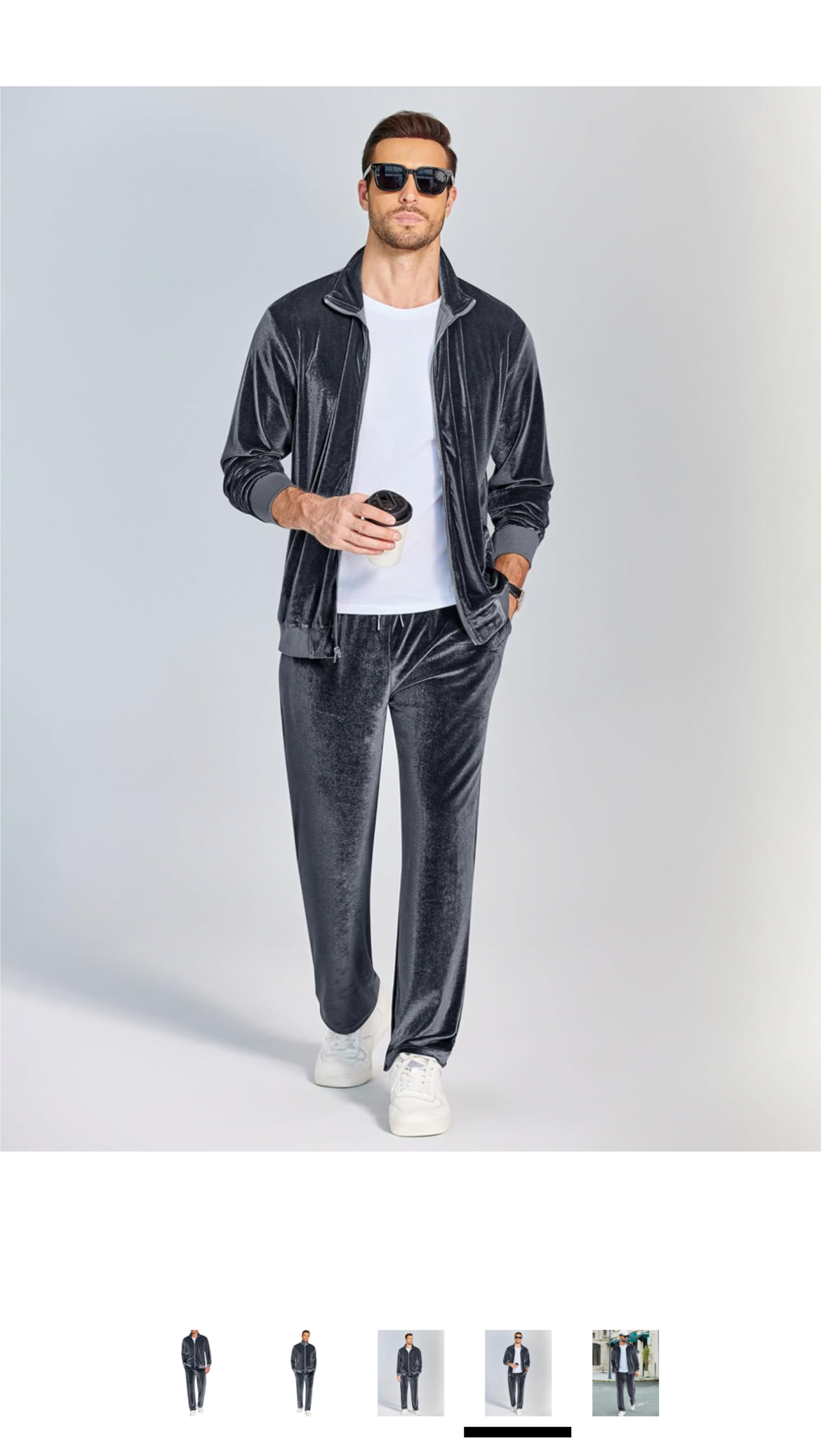 Men Velvet Jogger Set