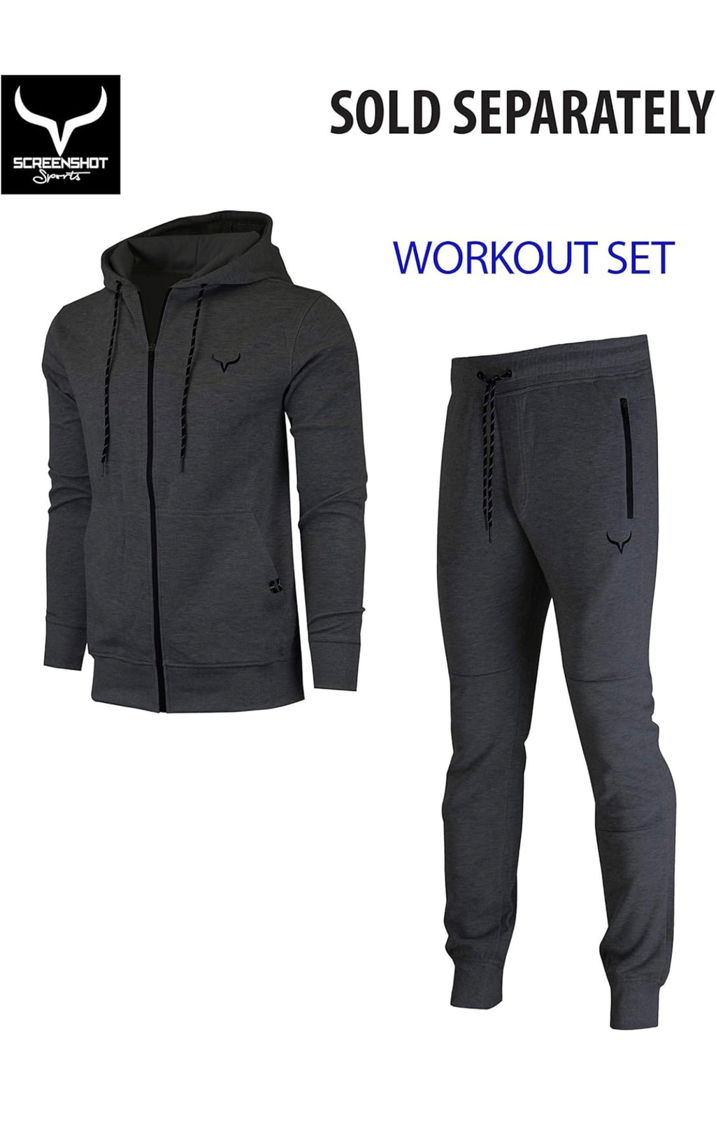 Men Solid Color Winter Jogger Set