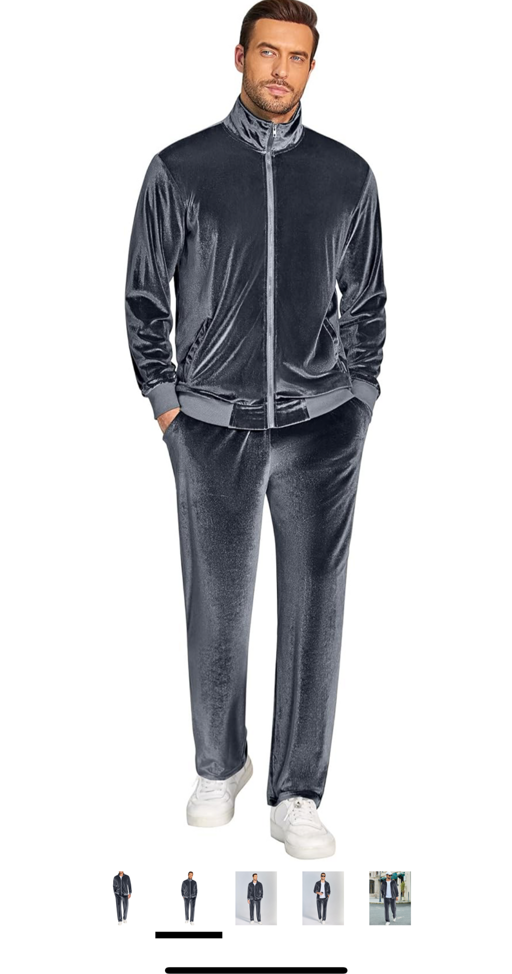 Men Velvet Jogger Set