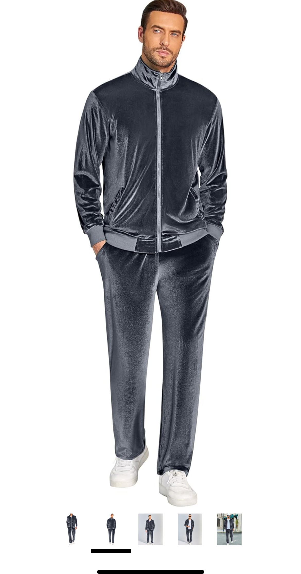 Men Velvet Jogger Set