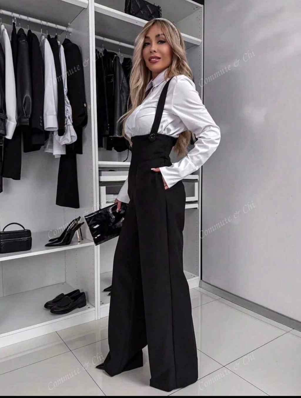 Women Sophisticated Solid Color Jumpsuit