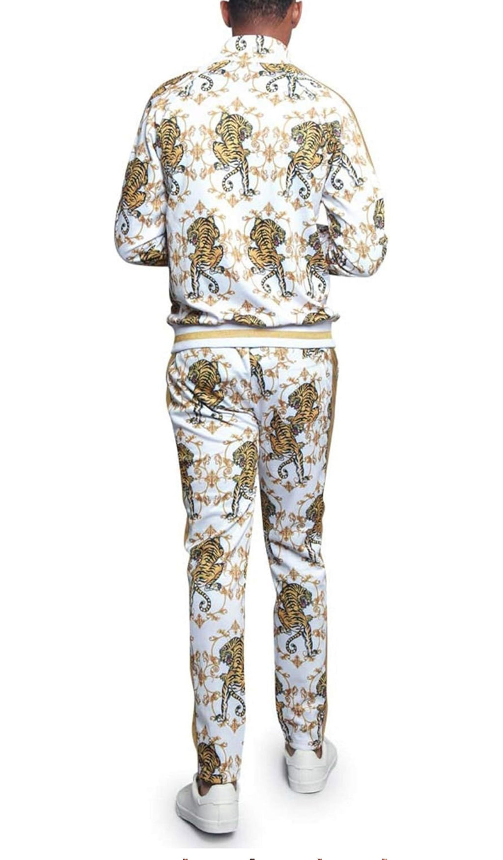 Men Tiger Print Jogger Set