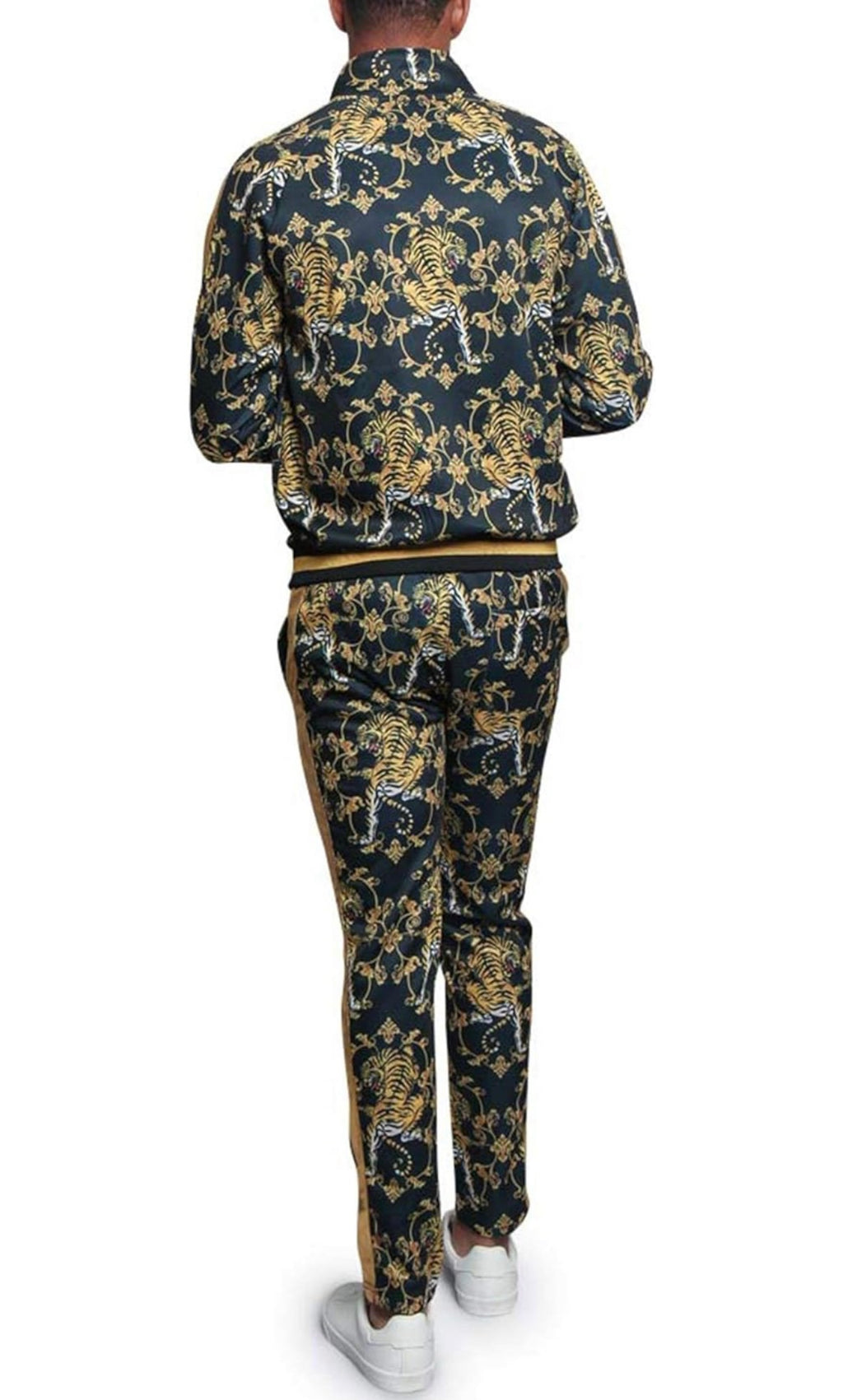 Men Tiger Print Jogger Set